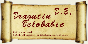 Dragutin Belobabić vizit kartica